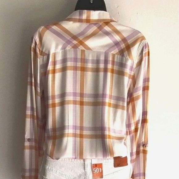 C&C California Pastal Plaid Button Down Top - Picture 5 of 6